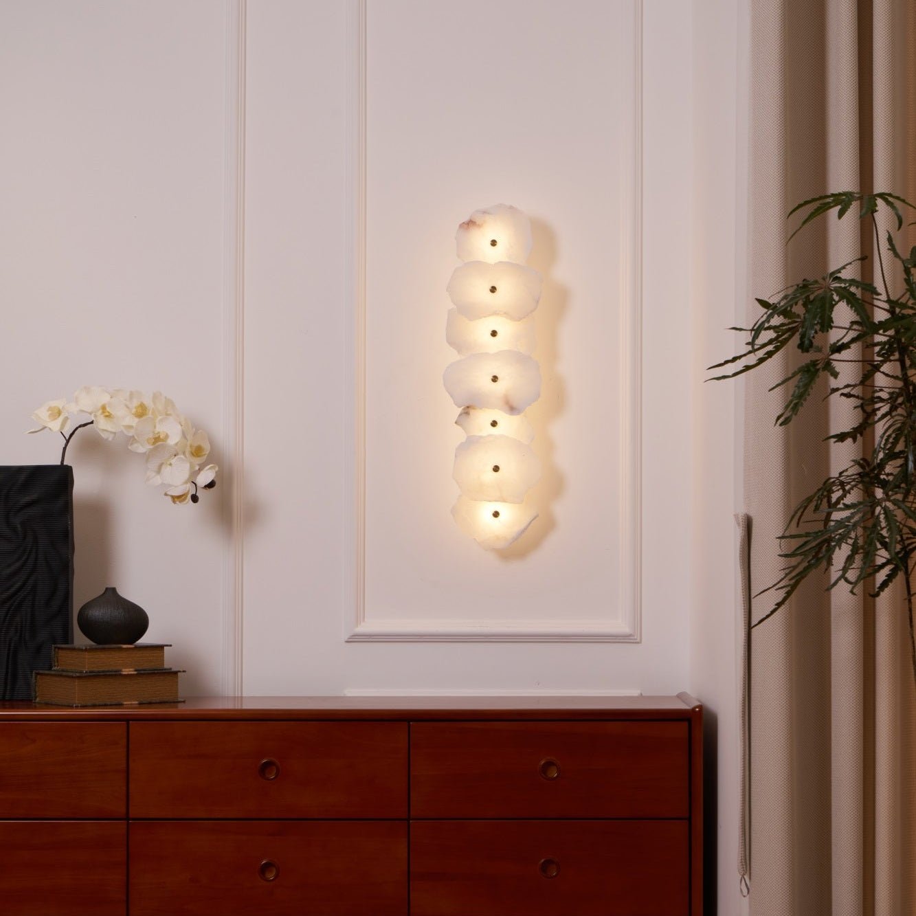 Victor Alabaster Flower Wall Lamp