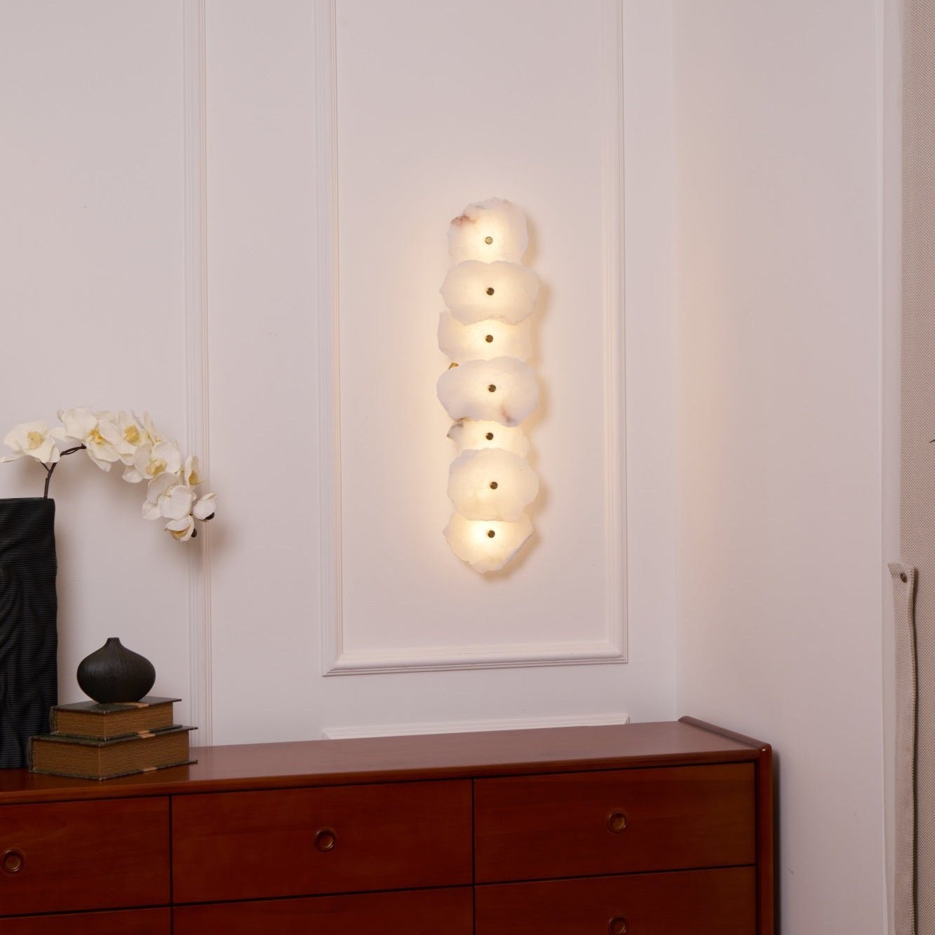 Victor Alabaster Flower Wall Lamp