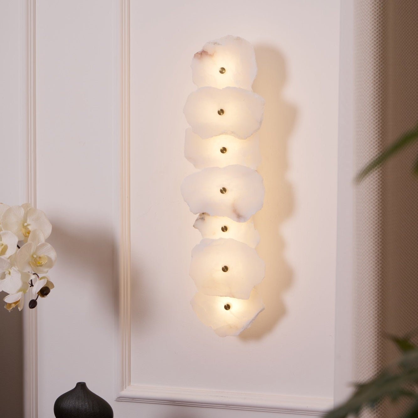 Victor Alabaster Flower Wall Lamp