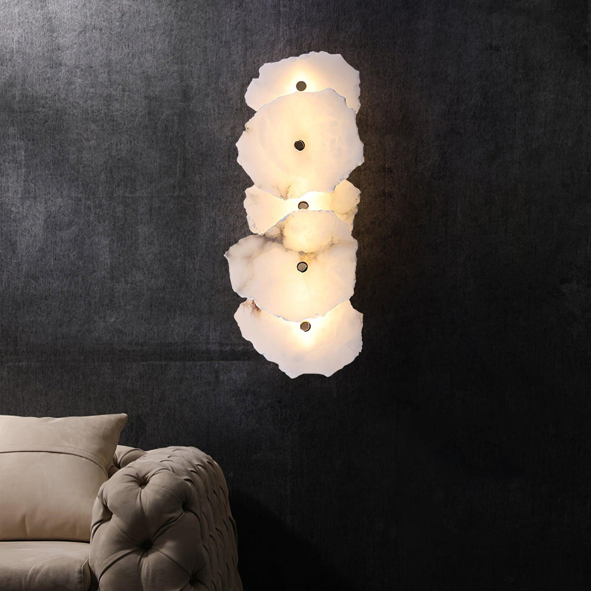 Victor Alabaster Flower Wall Lamp