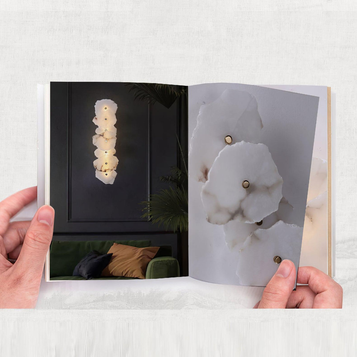 Victor Alabaster Flower Wall Lamp