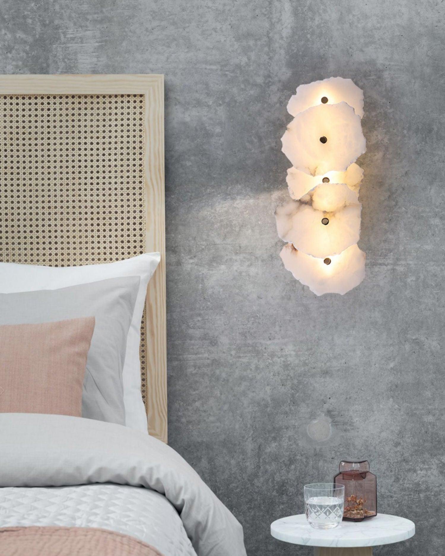 Alaeila Floral Cluster Alabaster Wall Light - Neutral Decor