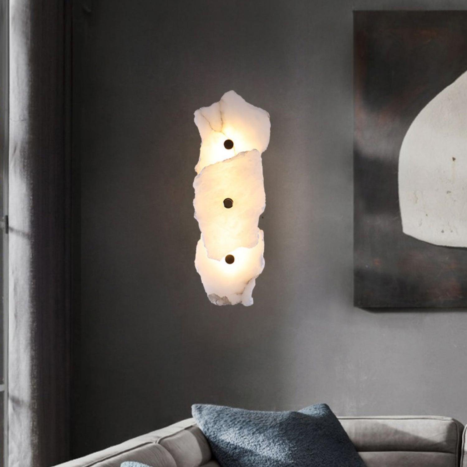 Alaeila Floral Cluster Alabaster Wall Light - Neutral Decor