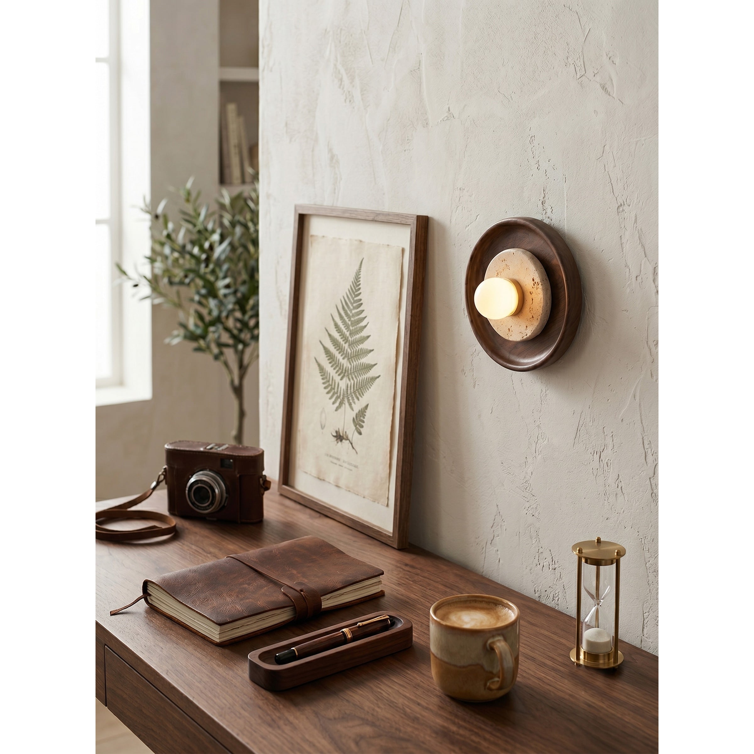 Lumenhart Travertine Wall Sconce