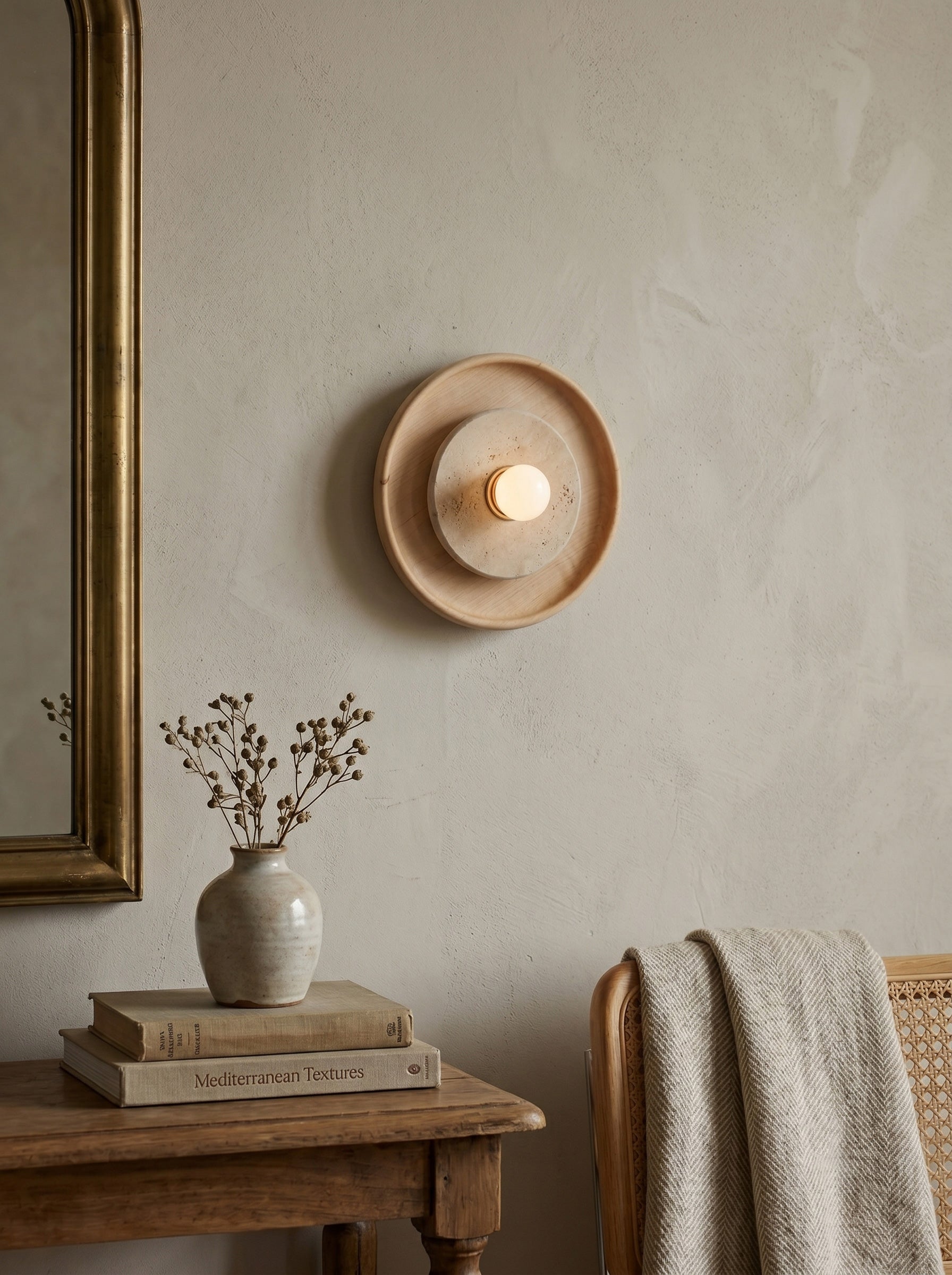 Lumenhart Travertine Wall Sconce