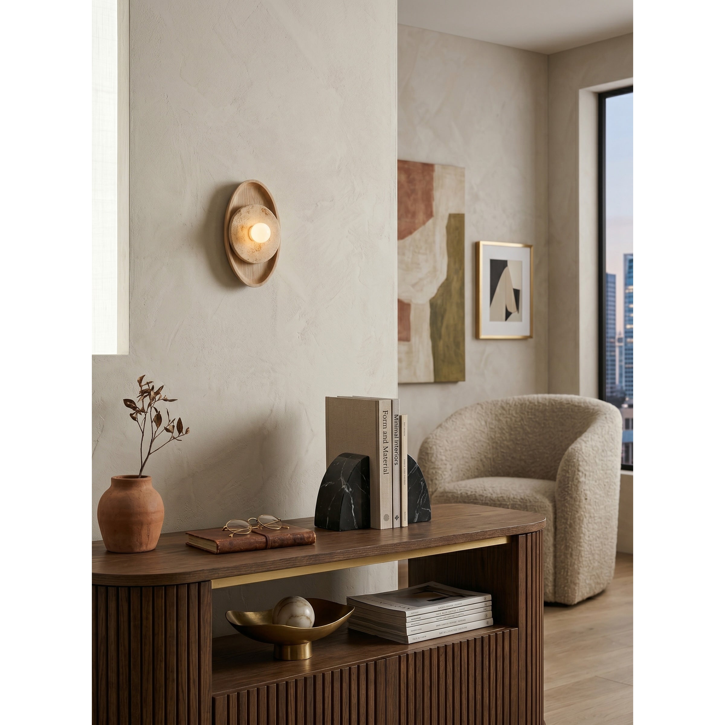Lumenhart Travertine Wall Sconce