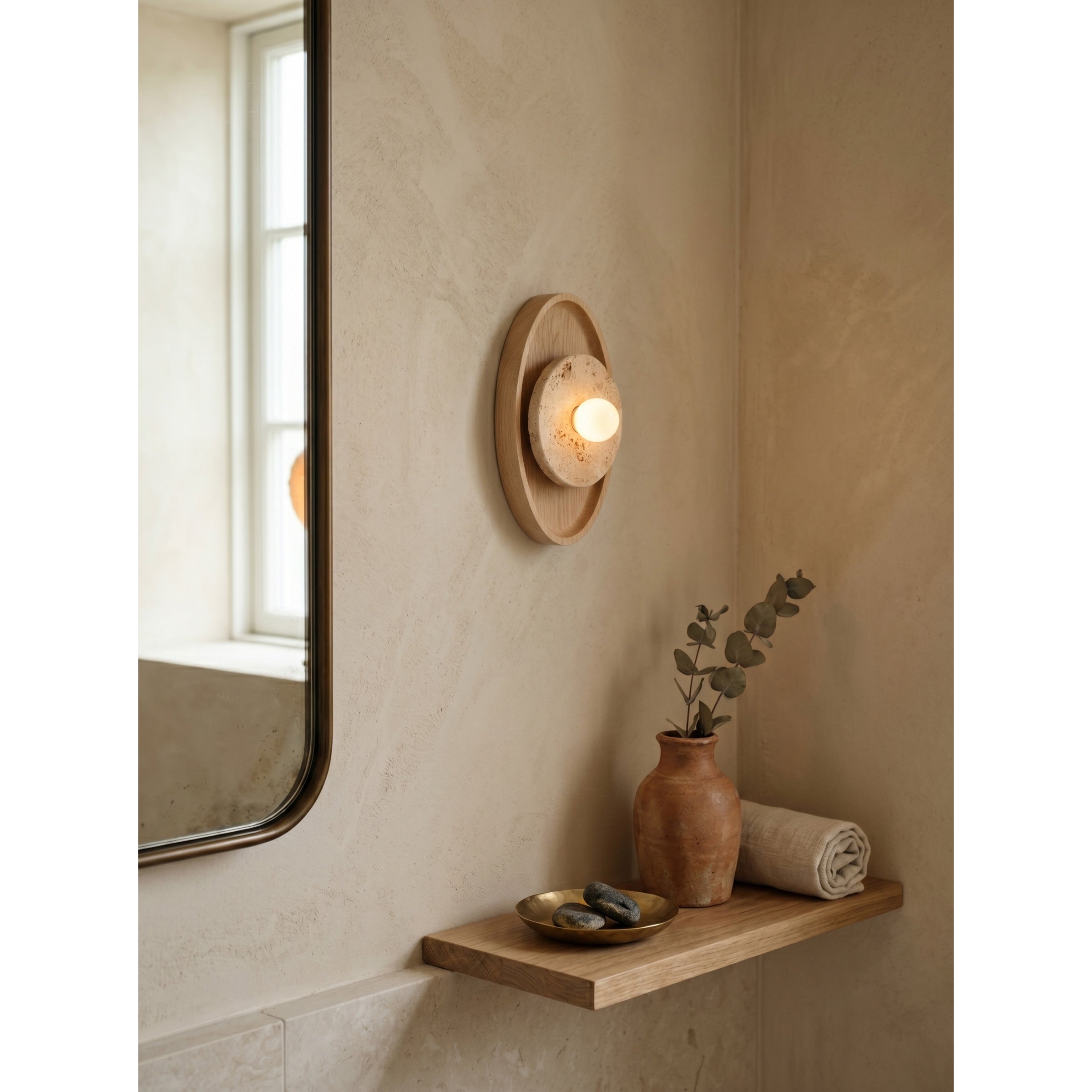 Lumenhart Travertine Wall Sconce