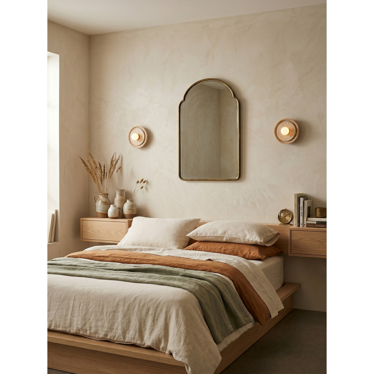 Lumenhart Travertine Wall Sconce