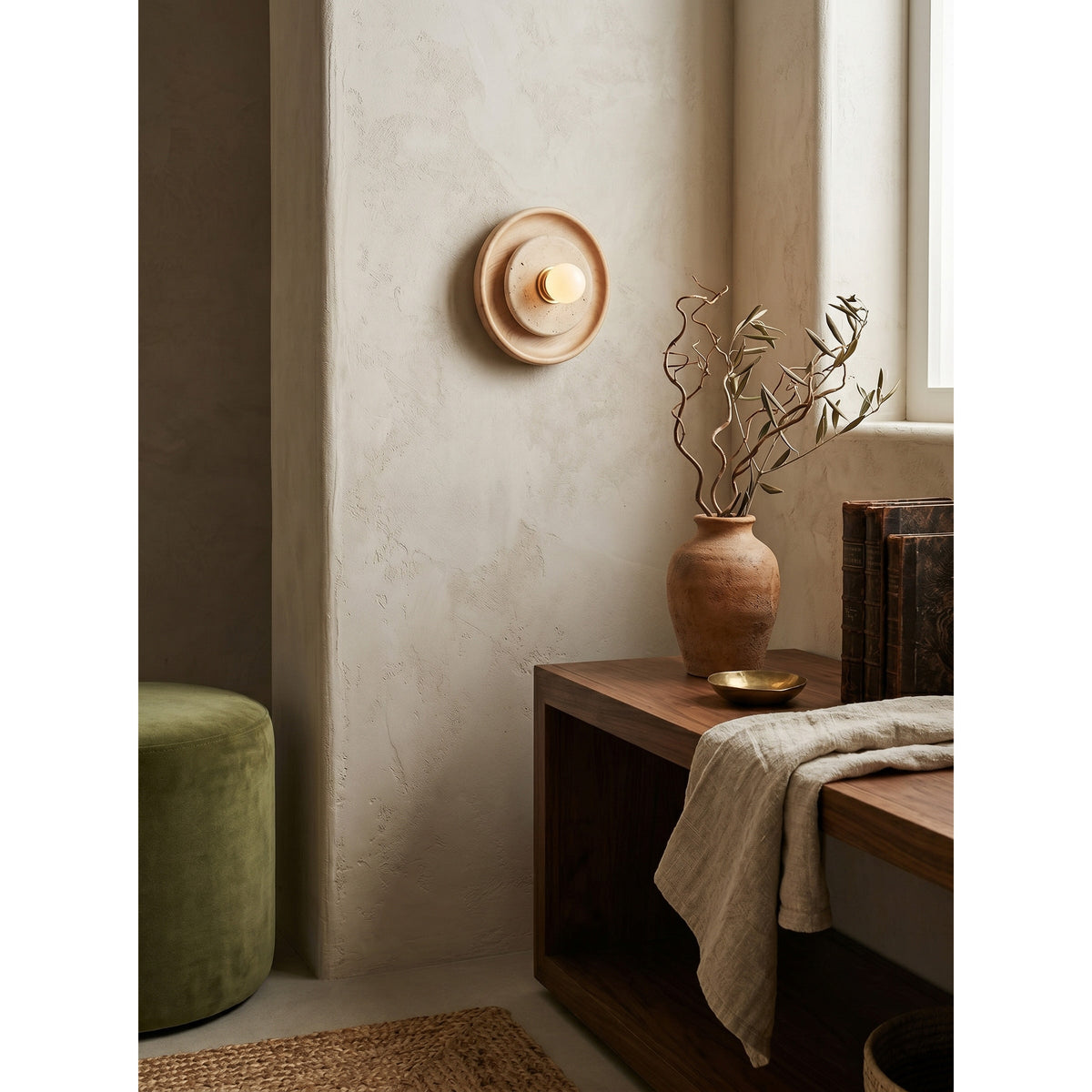 Lumenhart Travertine Wall Sconce