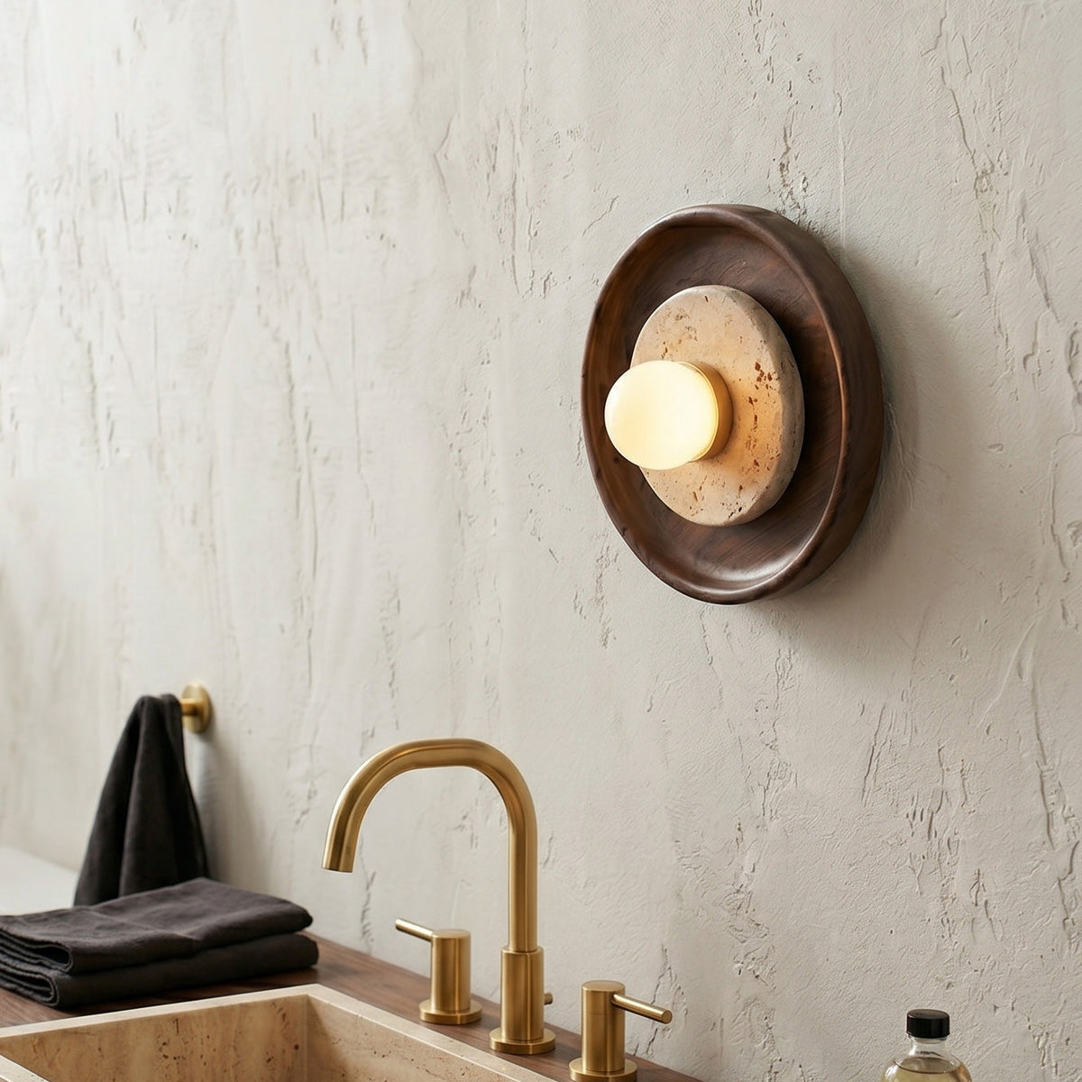 Lumenhart Travertine Wall Sconce