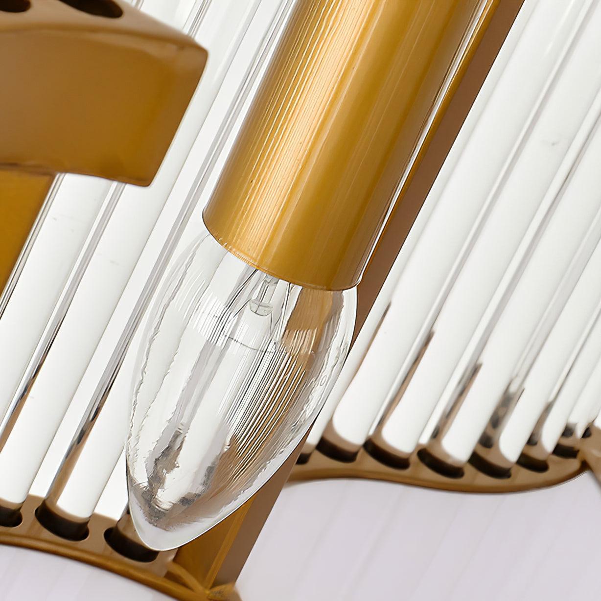 Eirelaine Chandelier Gold Black Glass