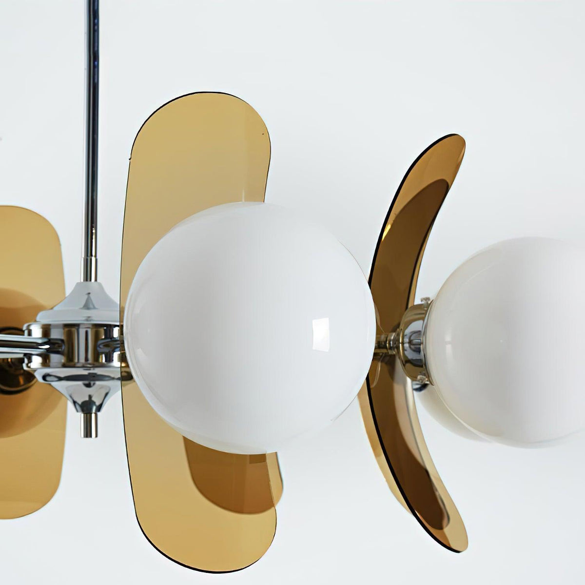 Quay Chandelier Phosphorescent Glass Lampshade