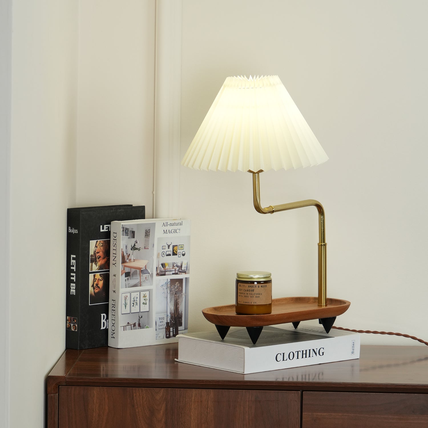Rinenina Wooden Fabric Vintage Table Lamp