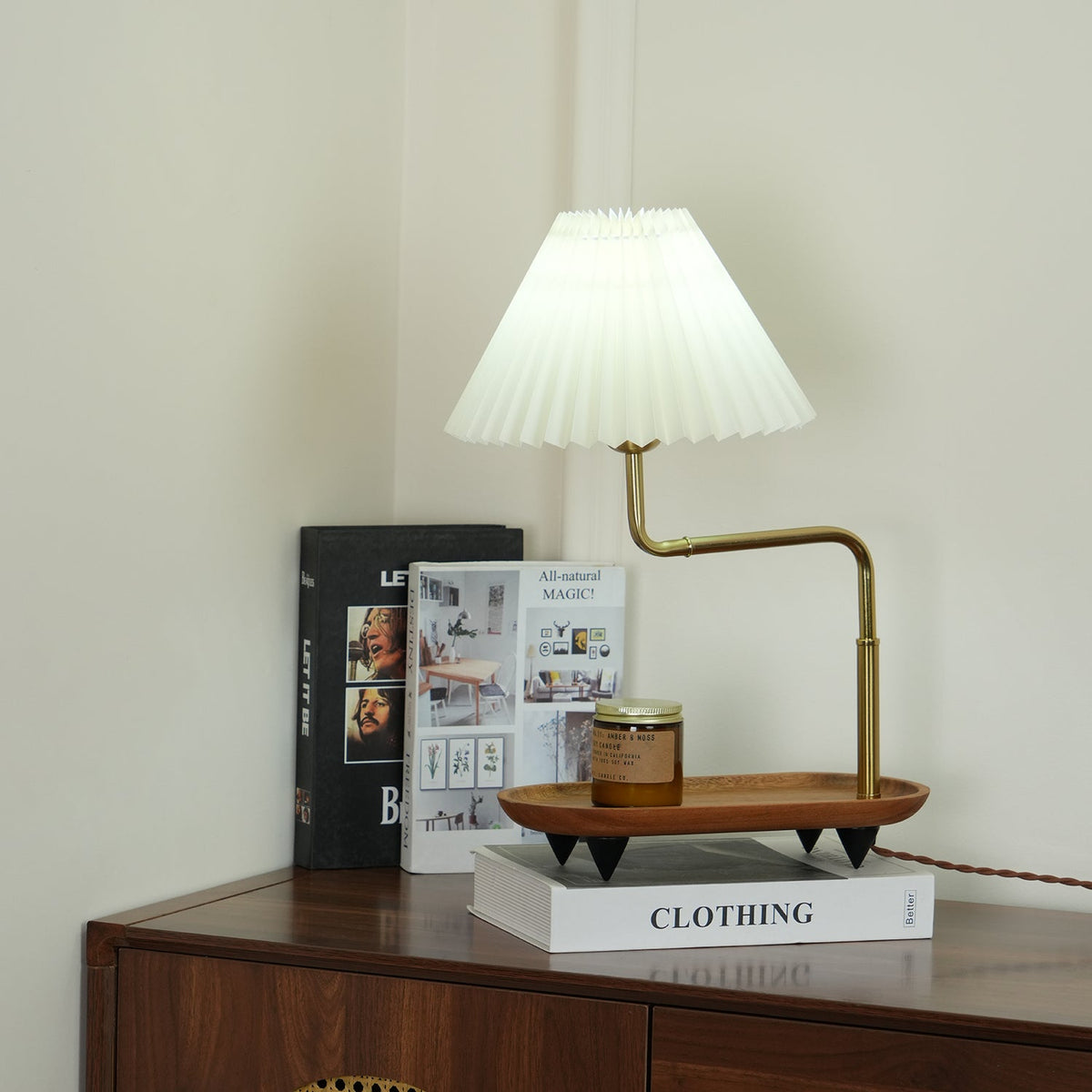 Rinenina Wooden Fabric Vintage Table Lamp