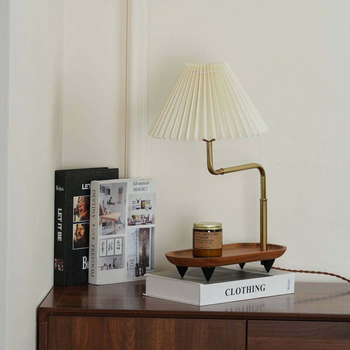 Rinenina Wooden Fabric Vintage Table Lamp