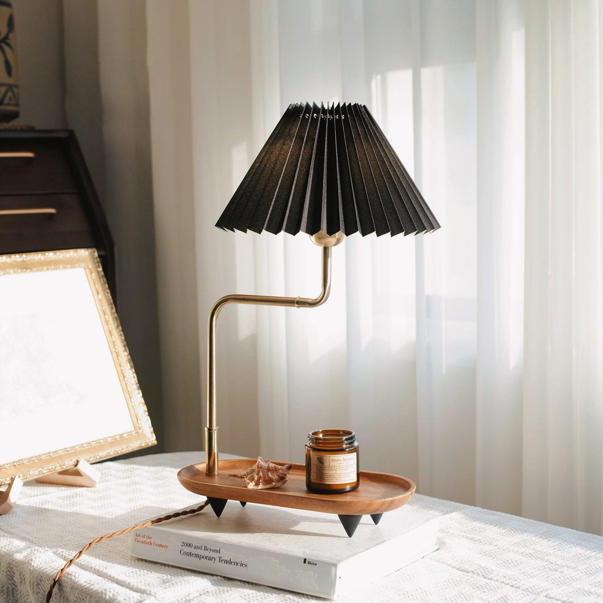 Rinenina Wooden Fabric Vintage Table Lamp