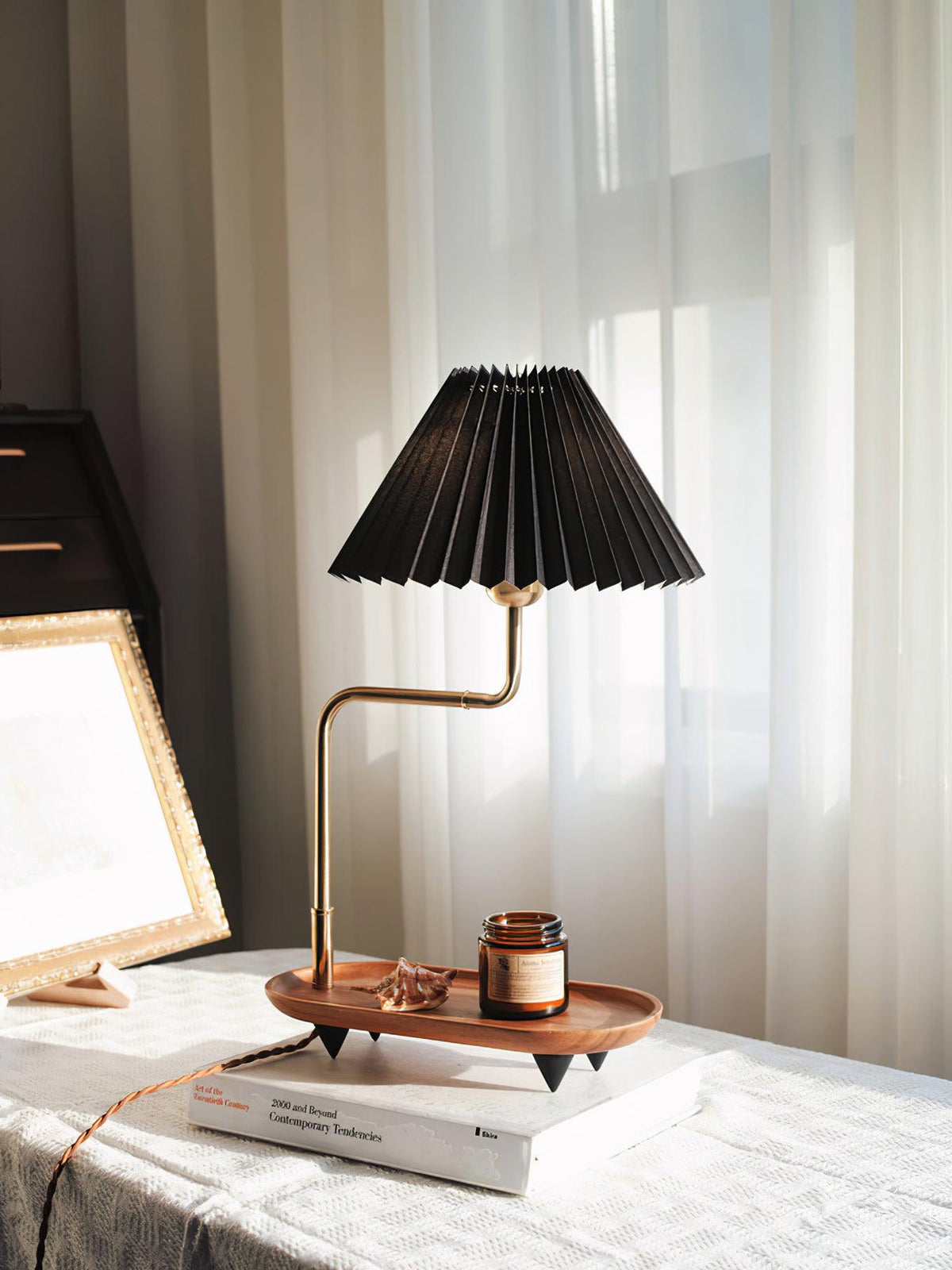 Rinenina Wooden Fabric Vintage Table Lamp