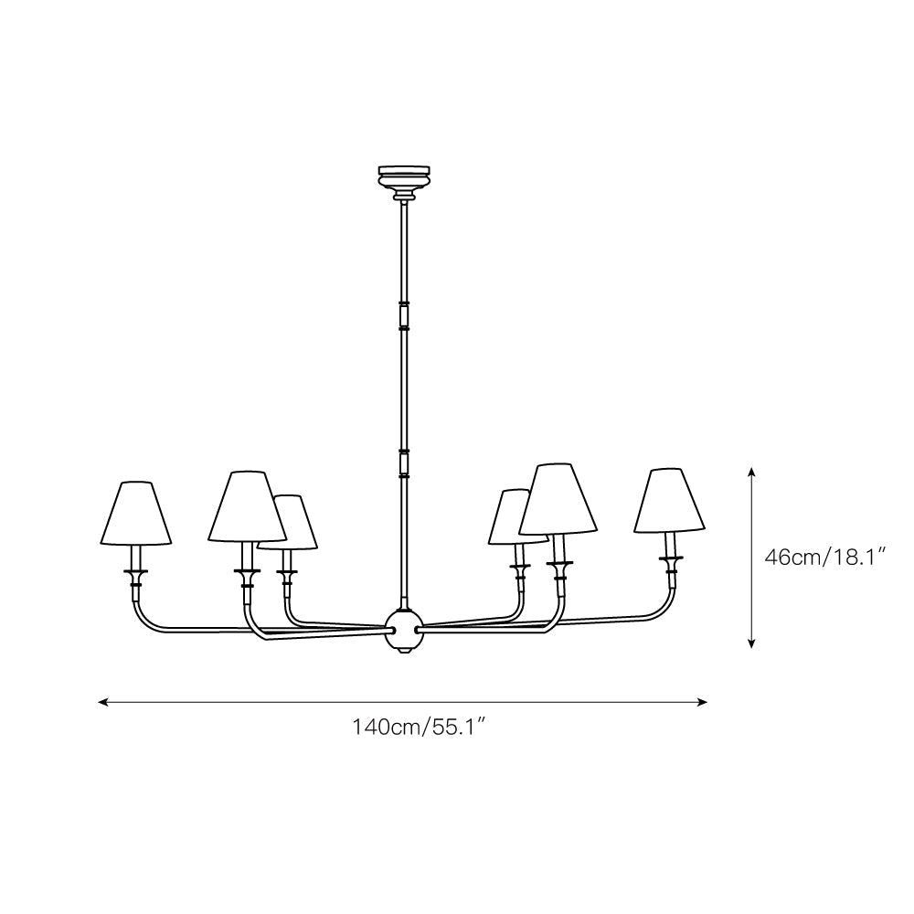 Arthaila Vintage Industrial Grande Fabric Chandelier - Neutral Decor