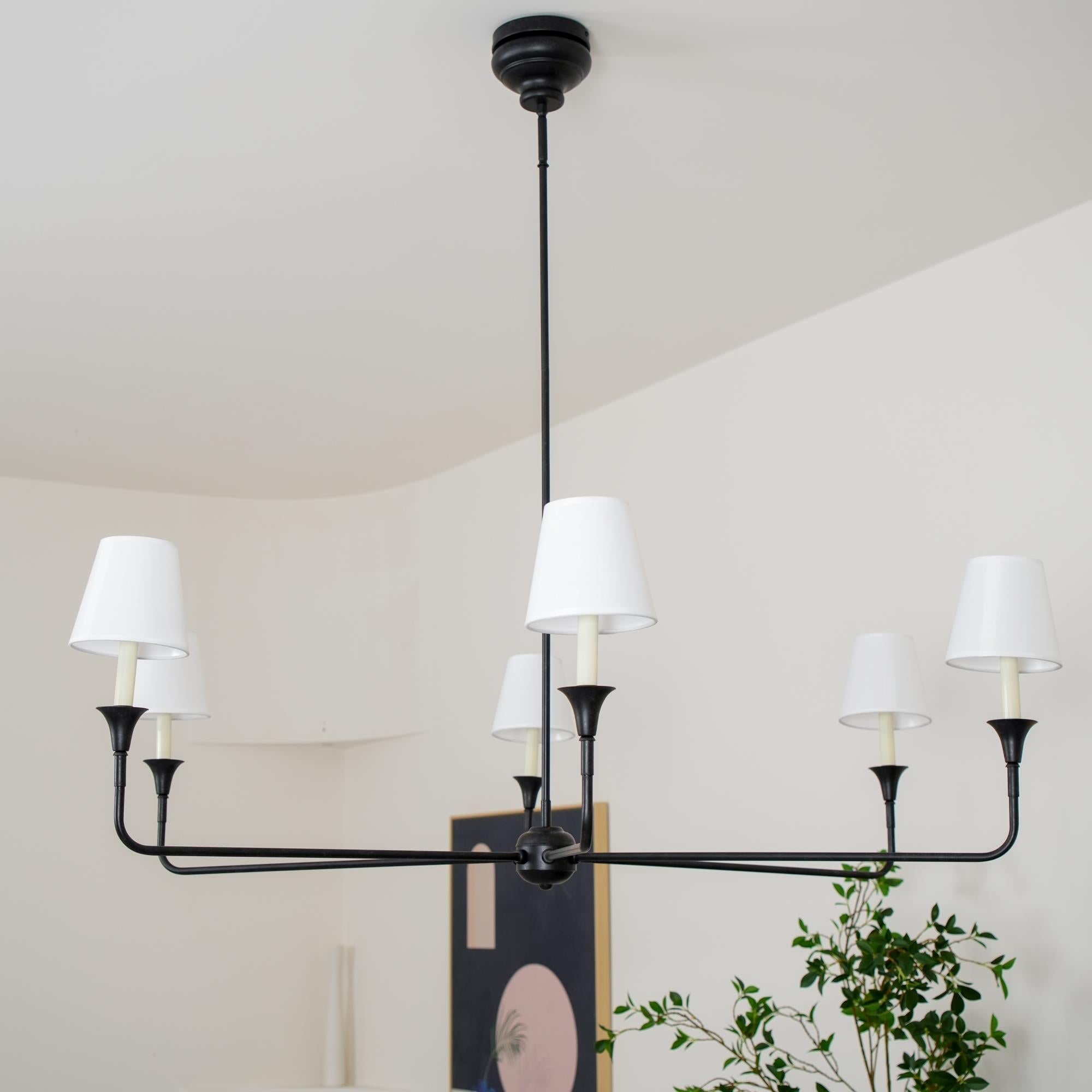Arthaila Vintage Industrial Grande Fabric Chandelier - Neutral Decor
