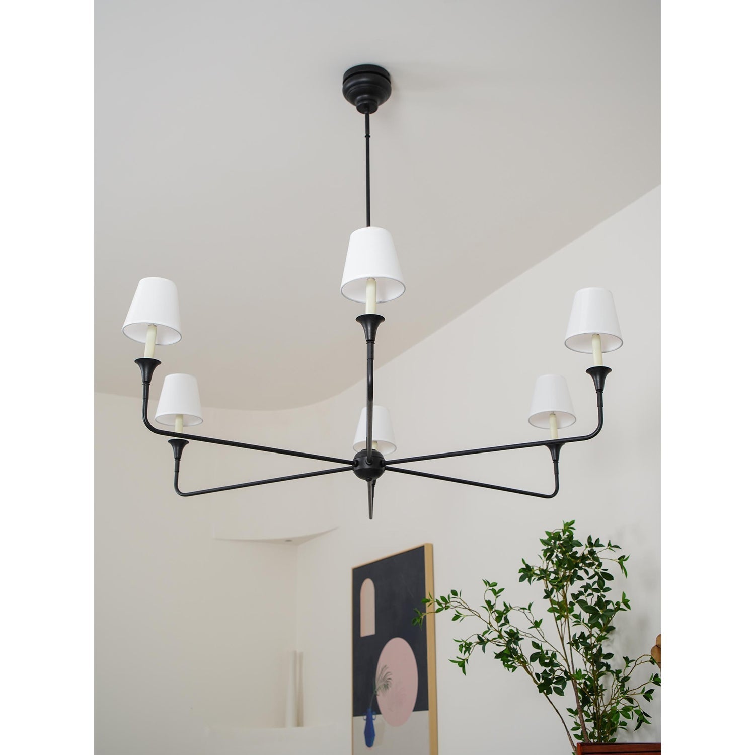 Arthaila Vintage Industrial Grande Fabric Chandelier - Neutral Decor
