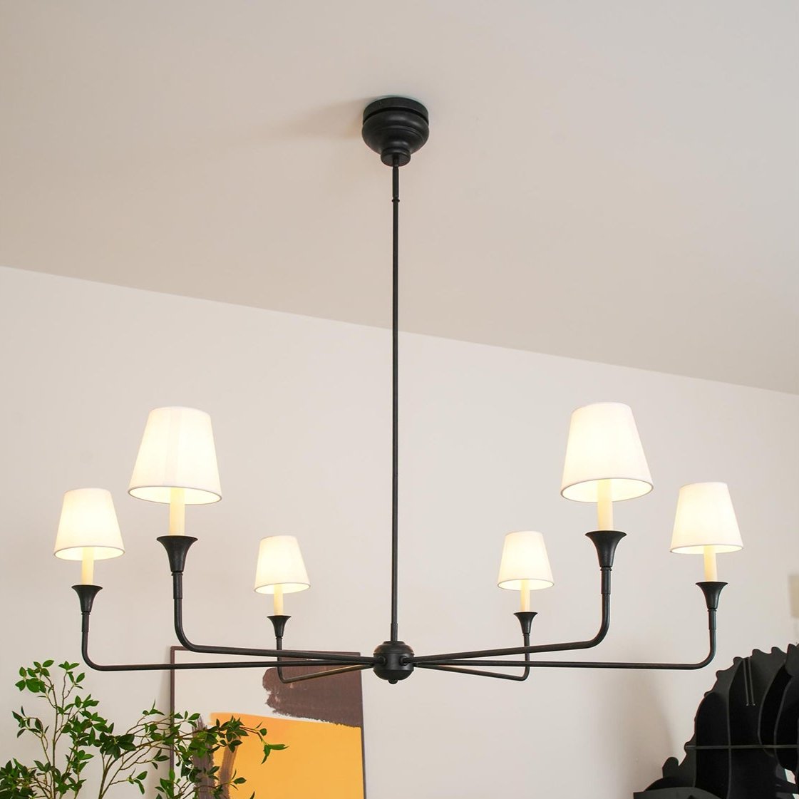 Arthaila Vintage Industrial Grande Fabric Chandelier - Neutral Decor
