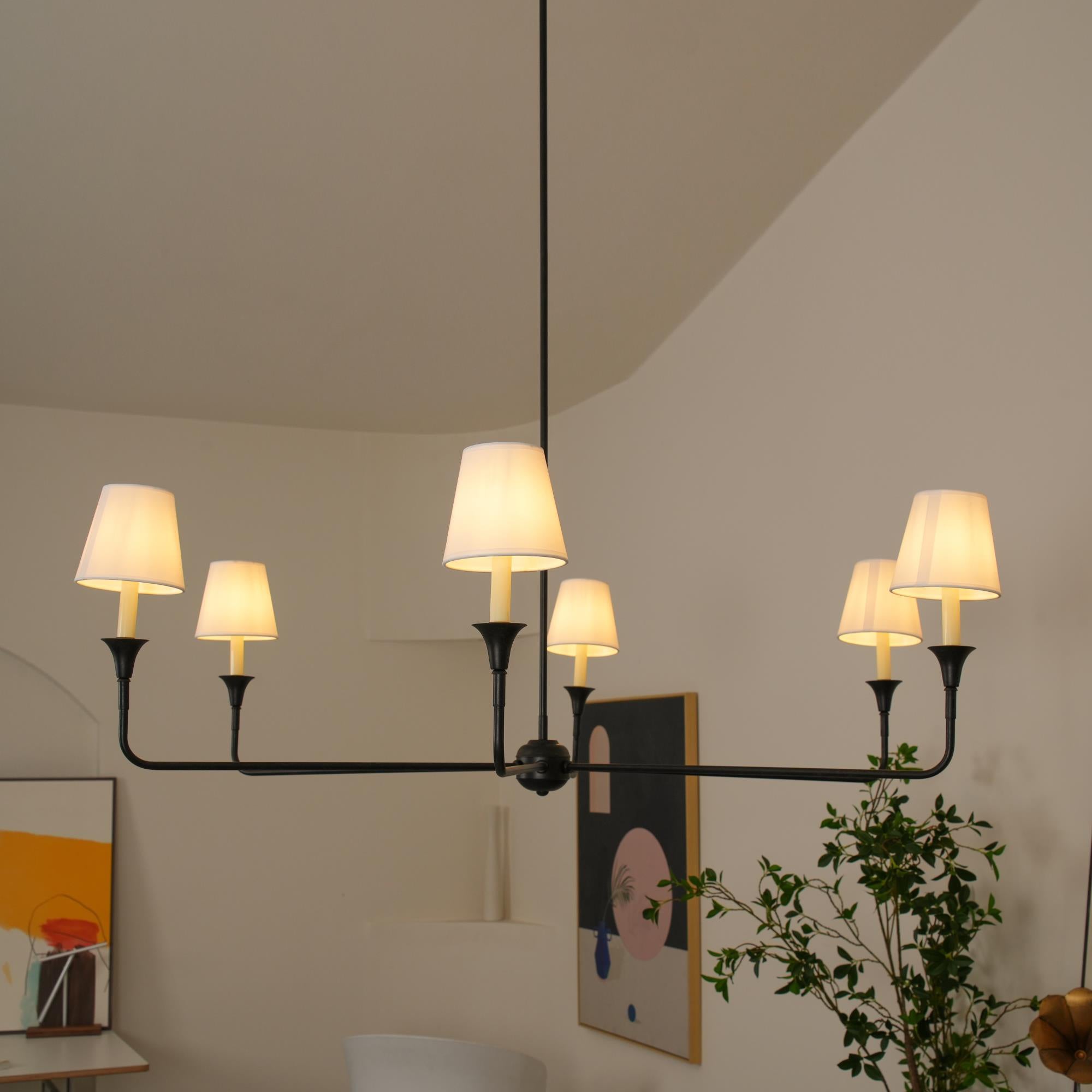 Arthaila Vintage Industrial Grande Fabric Chandelier - Neutral Decor