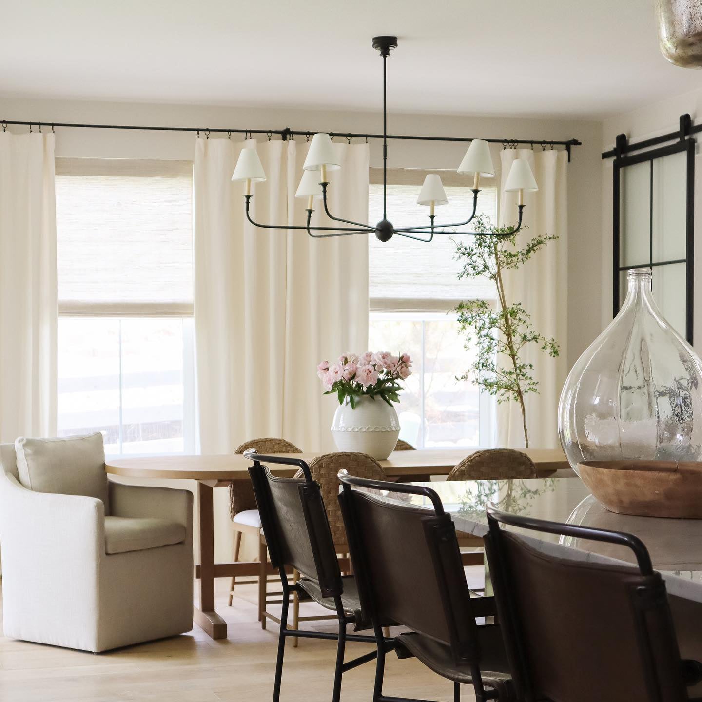 Arthaila Vintage Industrial Grande Fabric Chandelier - Neutral Decor