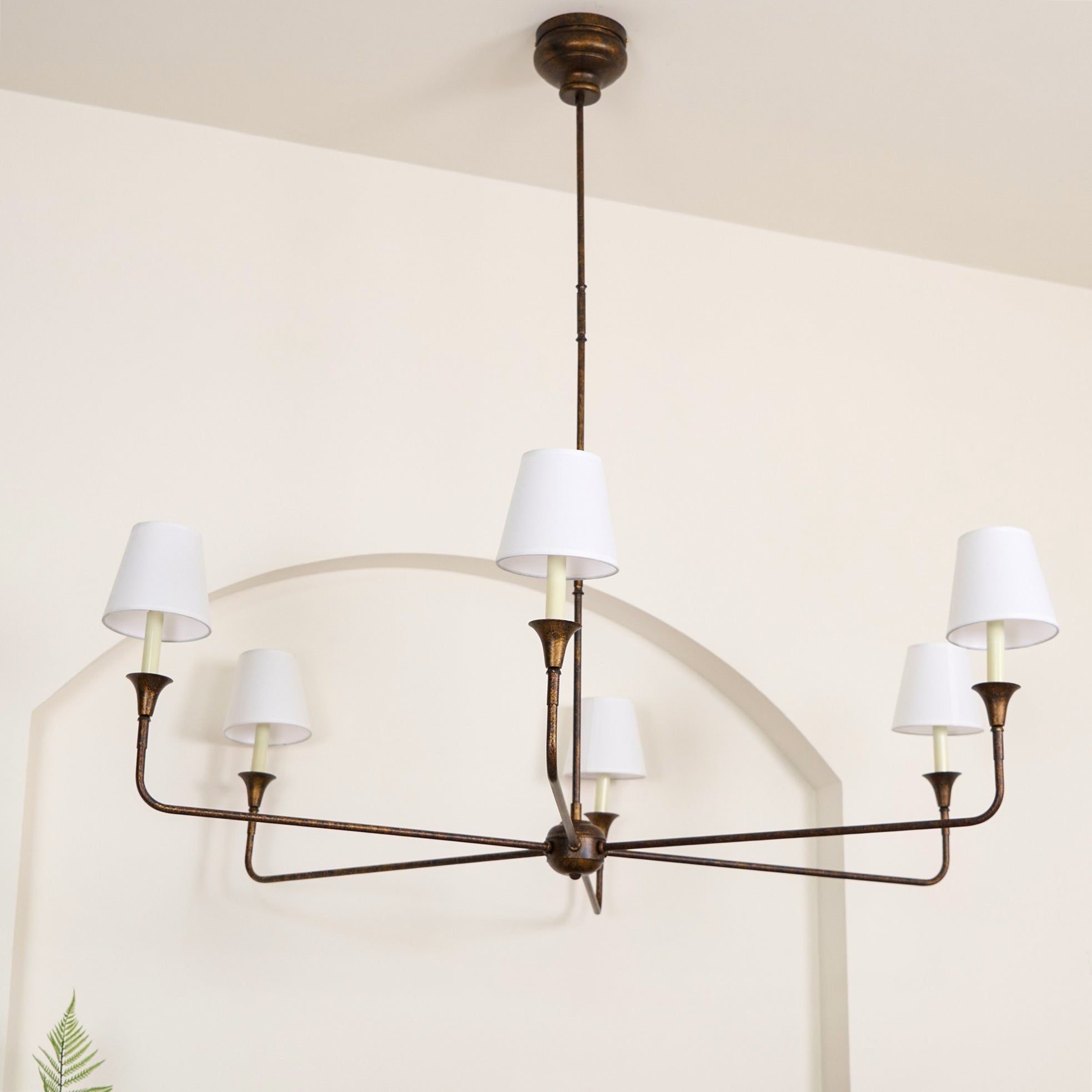 Arthaila Vintage Industrial Grande Fabric Chandelier - Neutral Decor