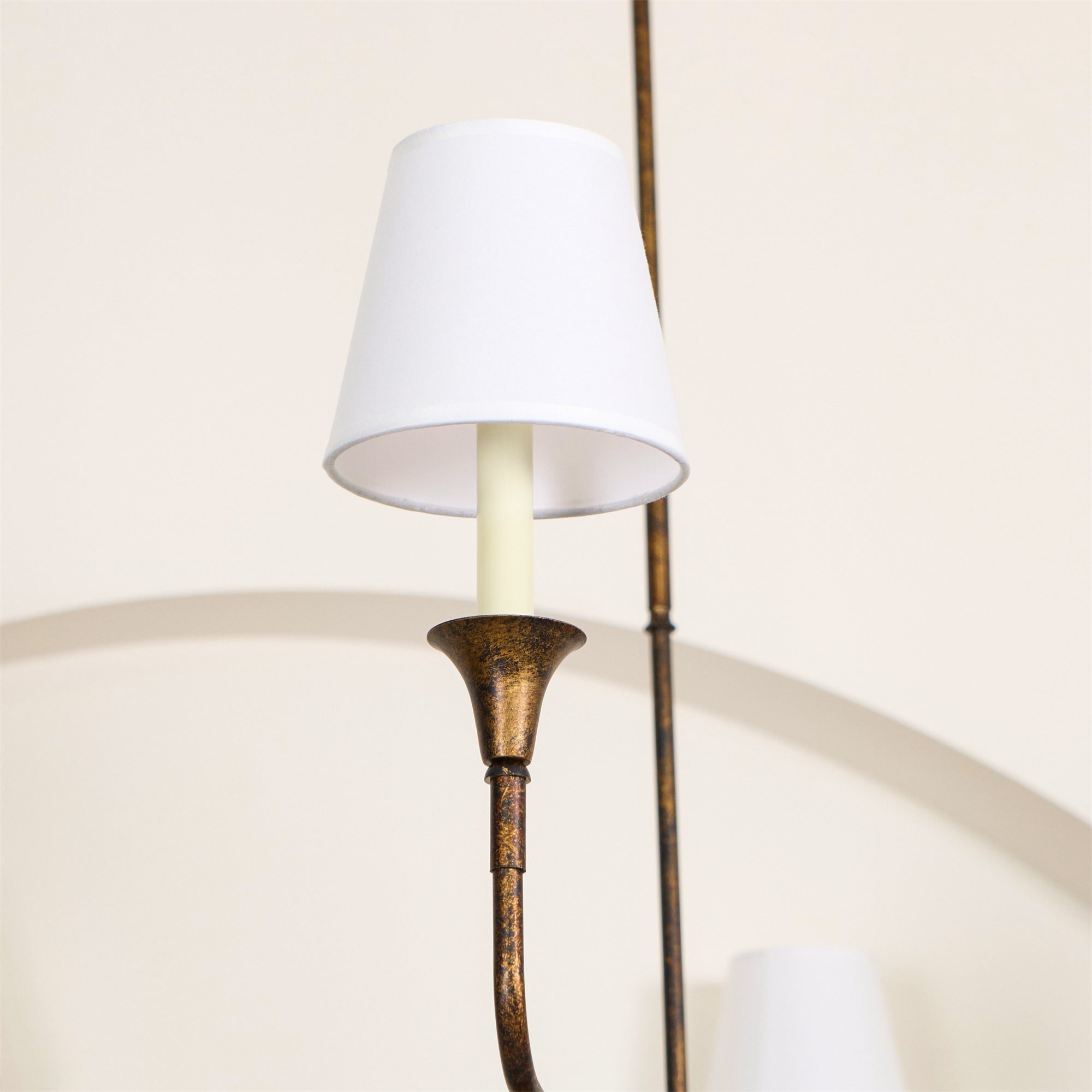 Arthaila Vintage Industrial Grande Fabric Chandelier - Neutral Decor
