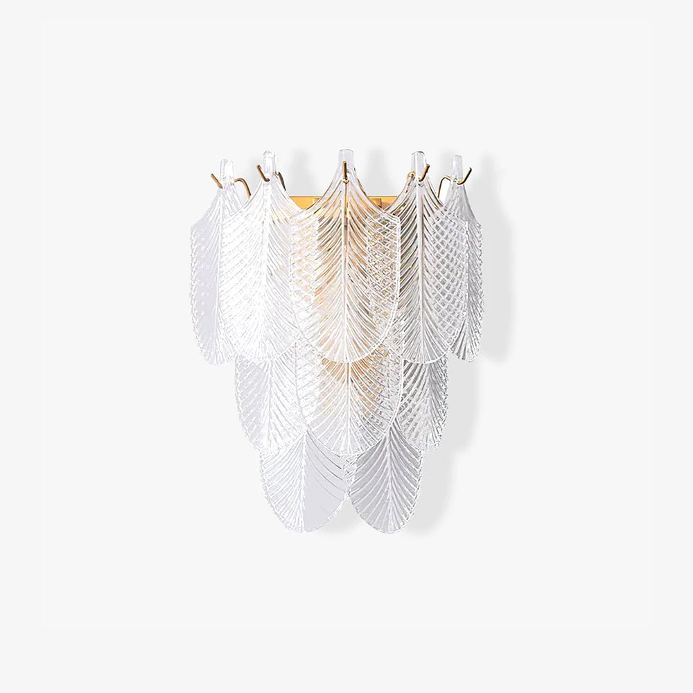 Eveno Metal Glass Leaf-inspired Wall Sconce