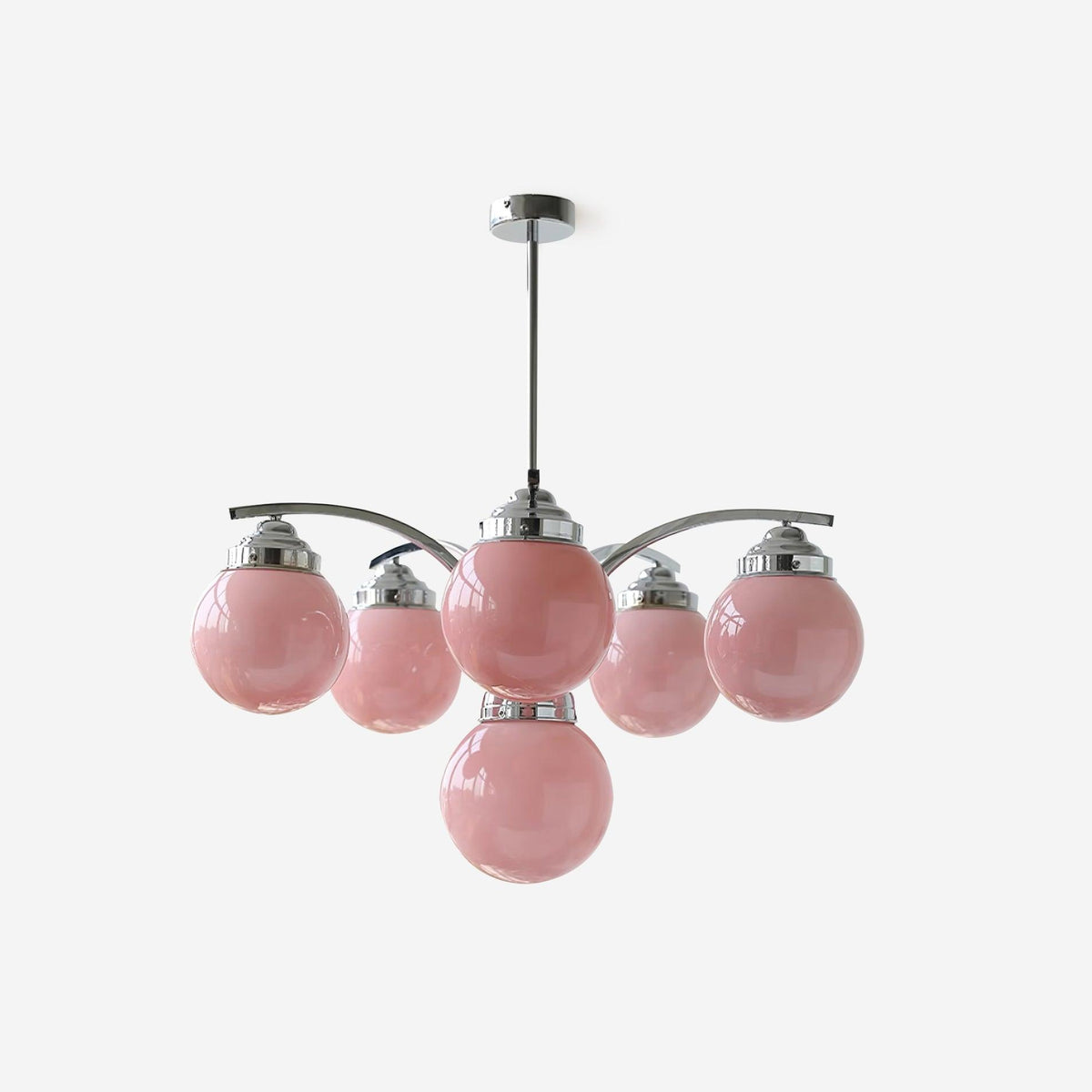 Lioreena Chandelier Pink Glass