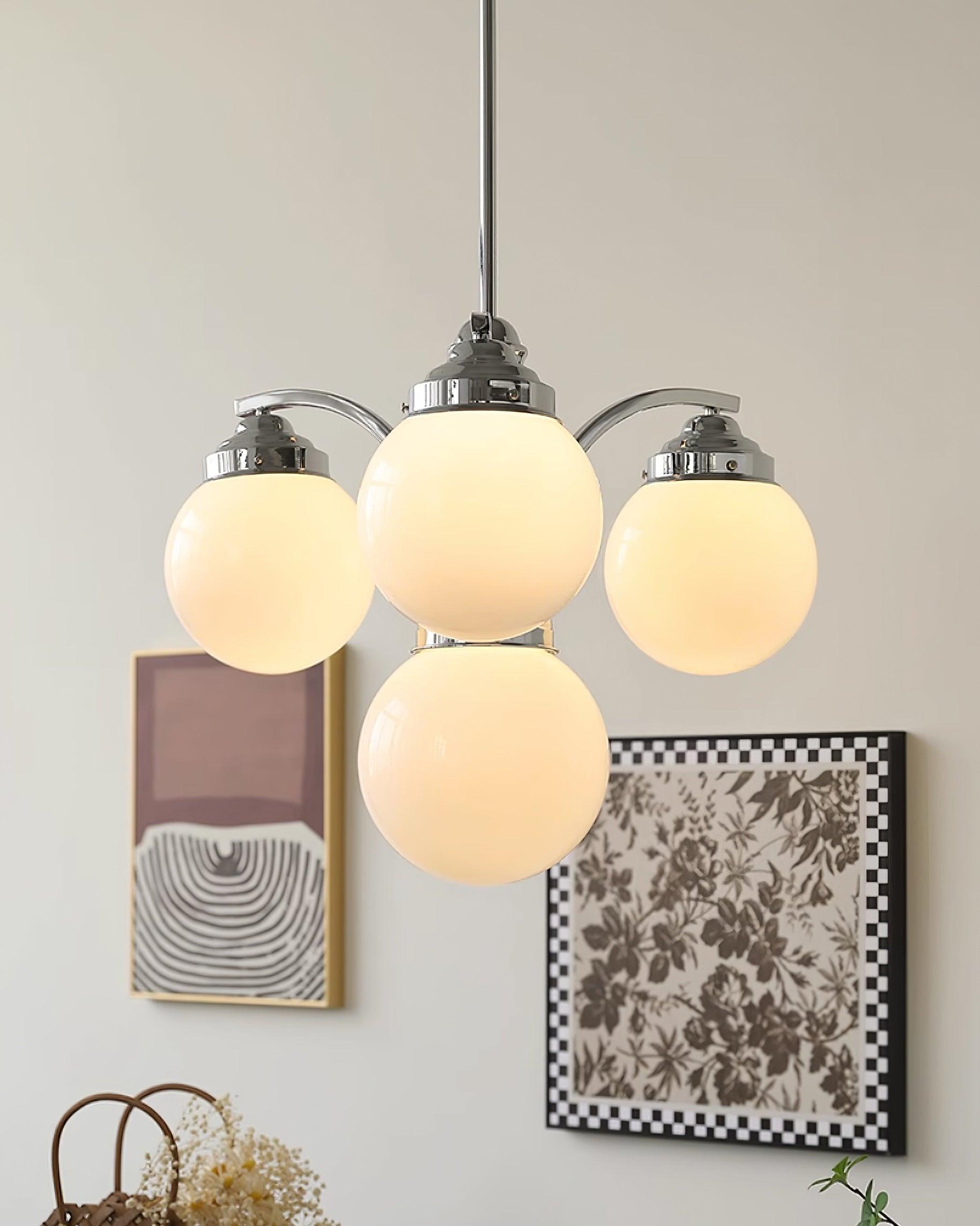 Lioreena Chandelier Pink Glass