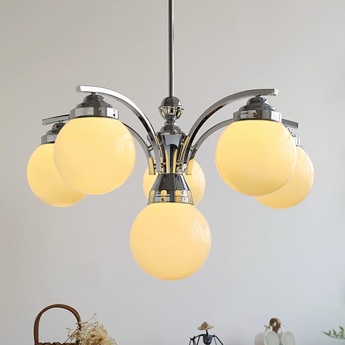 Lioreena Chandelier Pink Glass