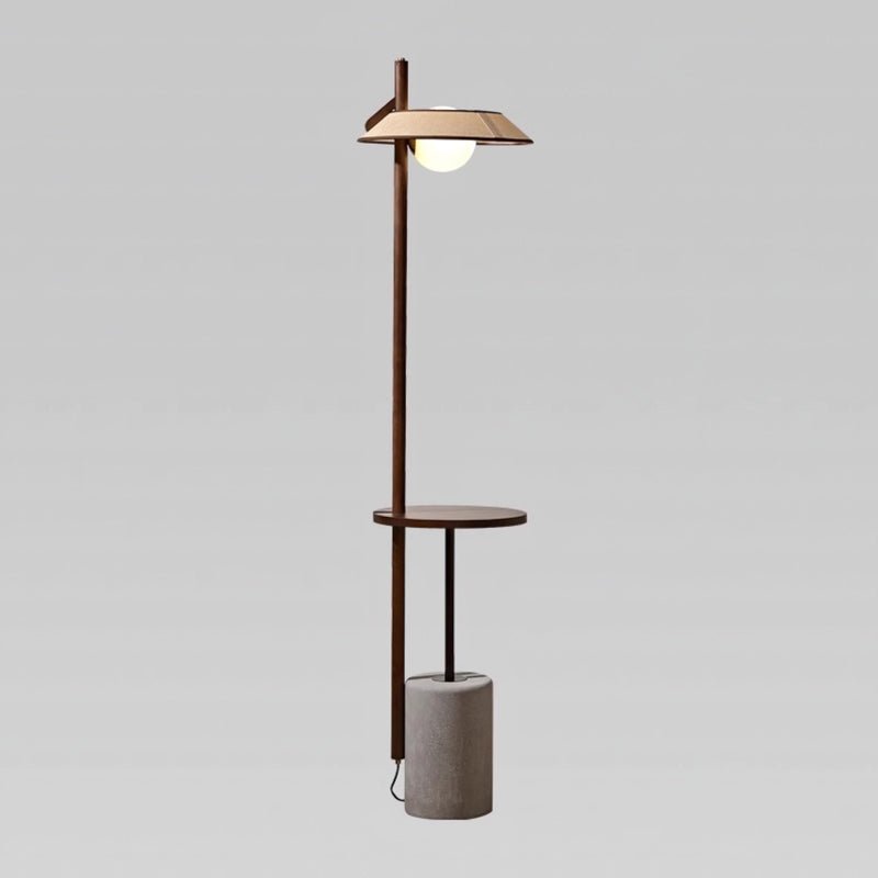 Mirz Minimalist Walnut Wood Floor Lamp