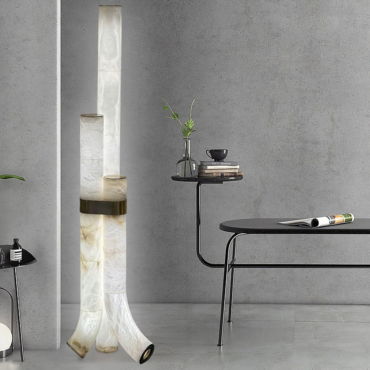 Nivoena Alabaster Floor Lamp