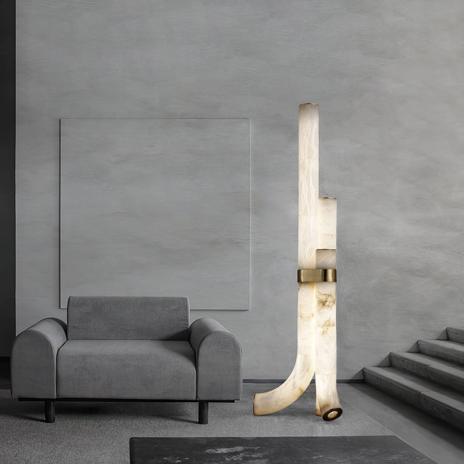 Nivoena Alabaster Floor Lamp