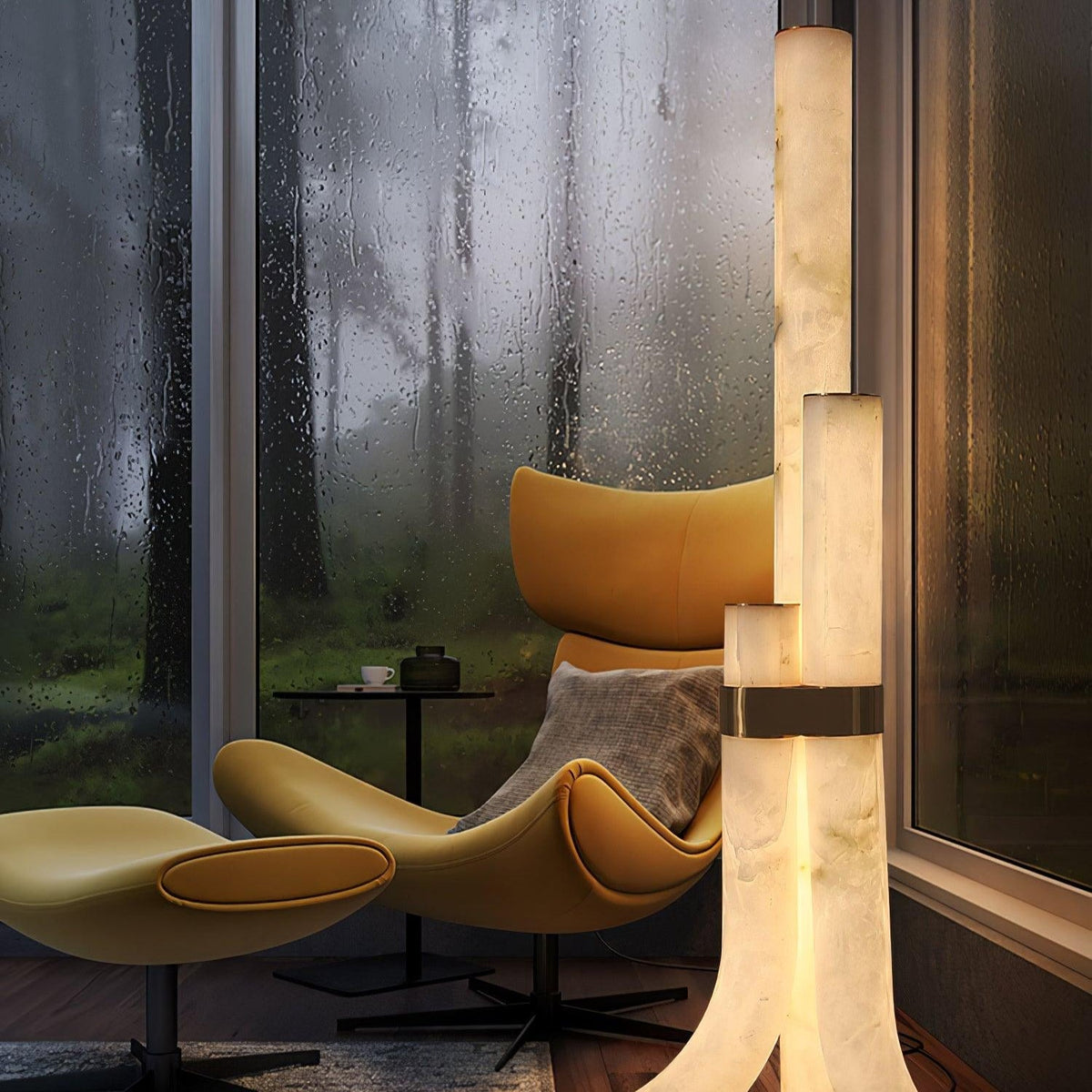 Nivoena Alabaster Floor Lamp
