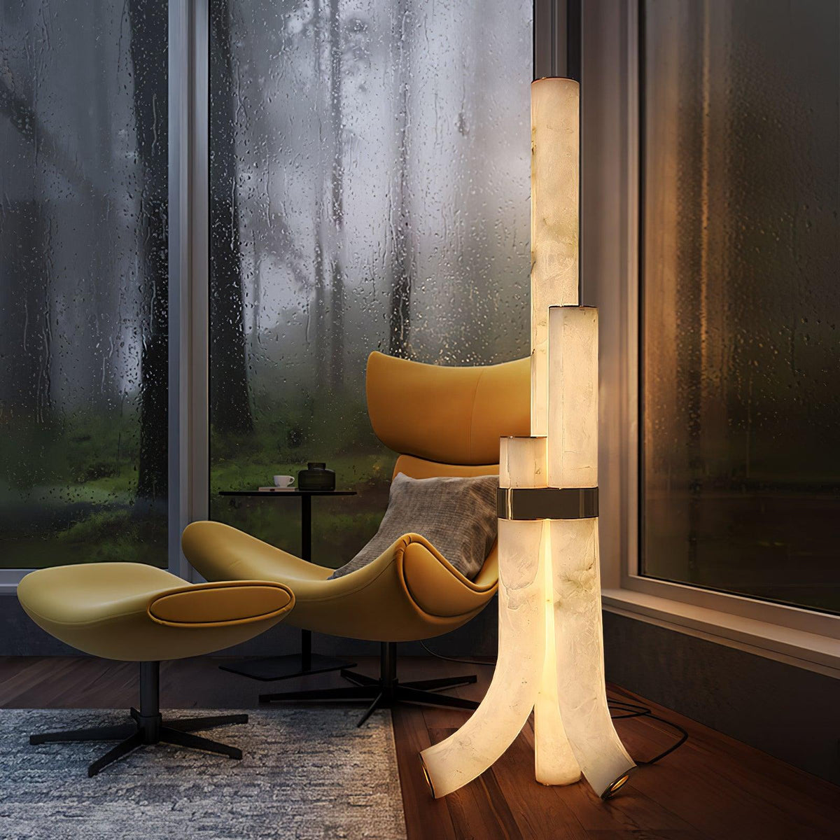 Nivoena Alabaster Floor Lamp