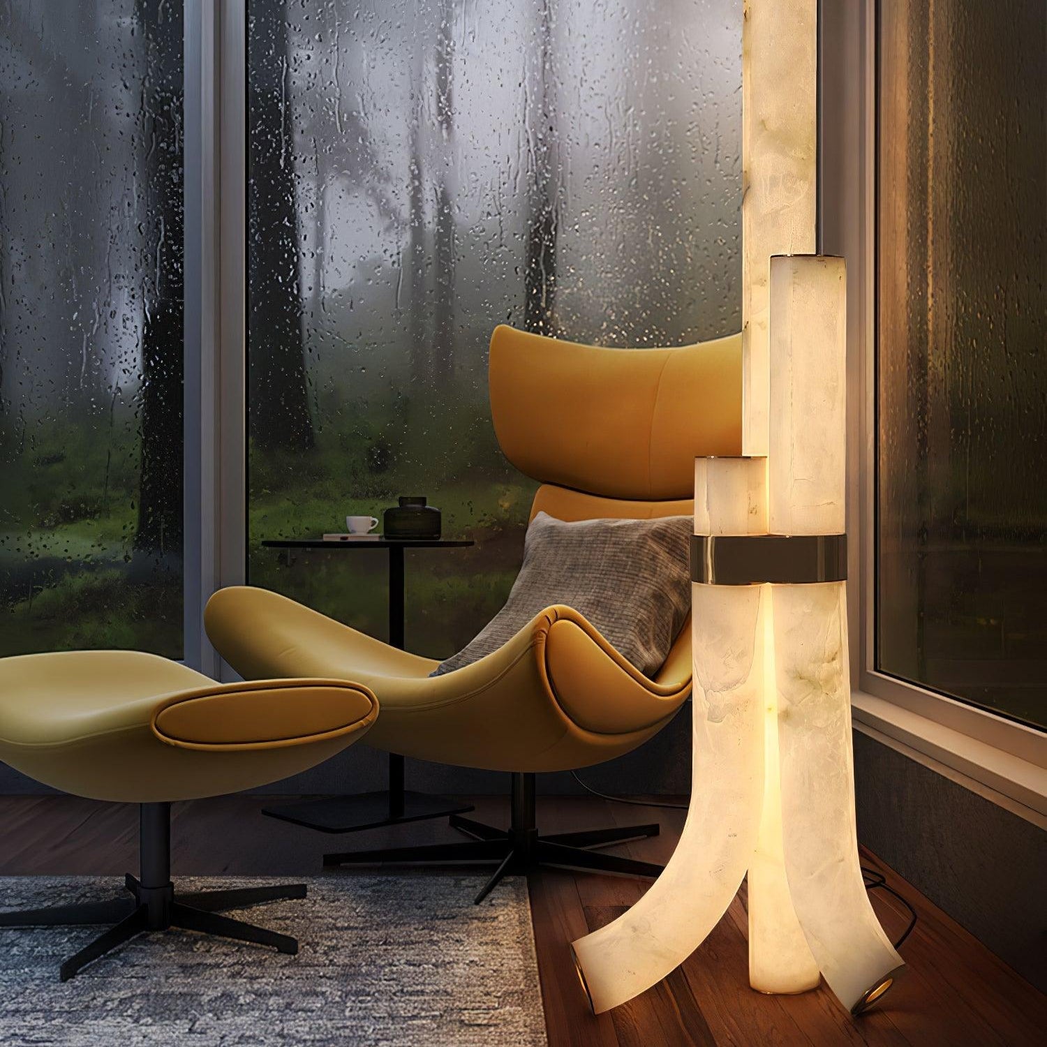 Nivoena Alabaster Floor Lamp