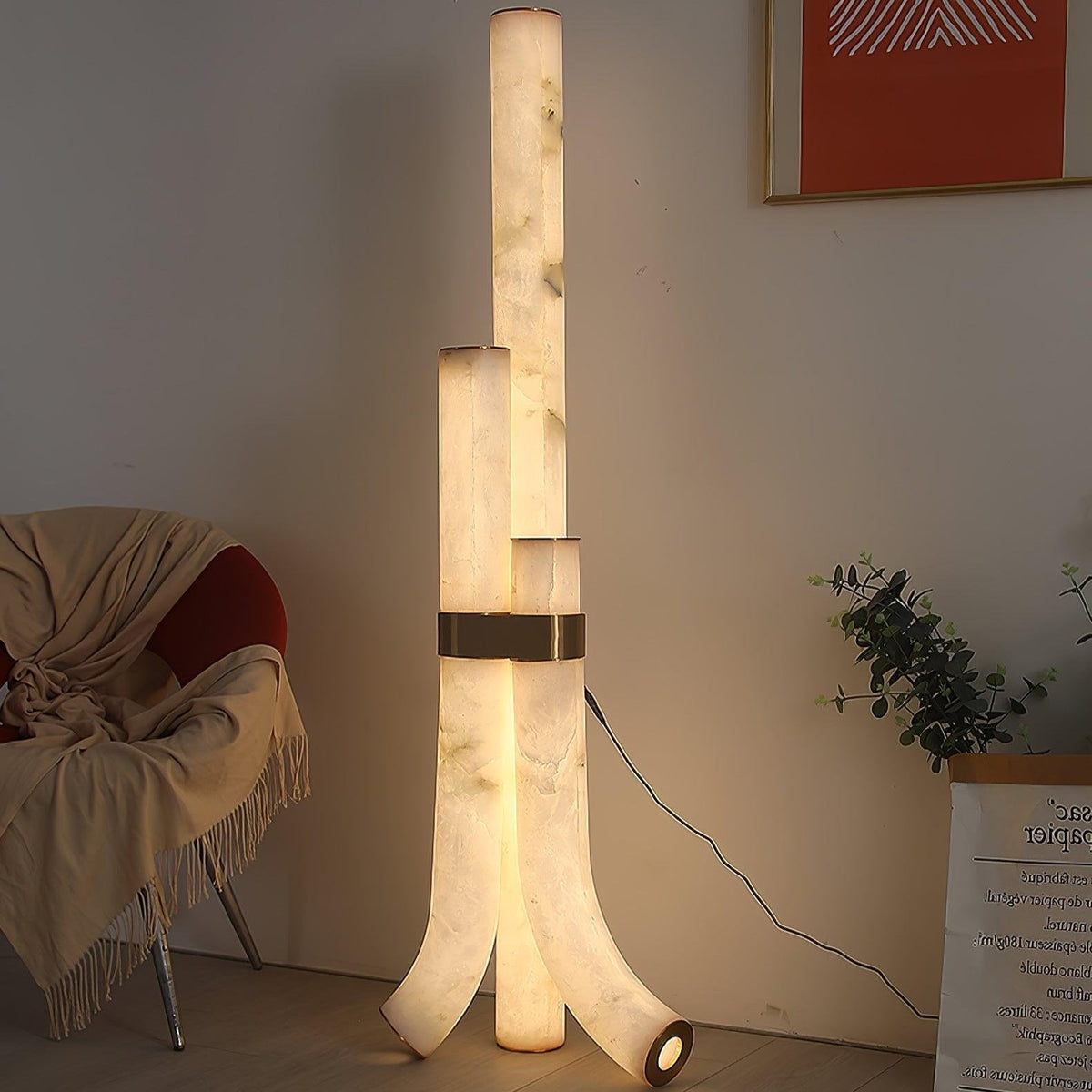 Nivoena Alabaster Floor Lamp