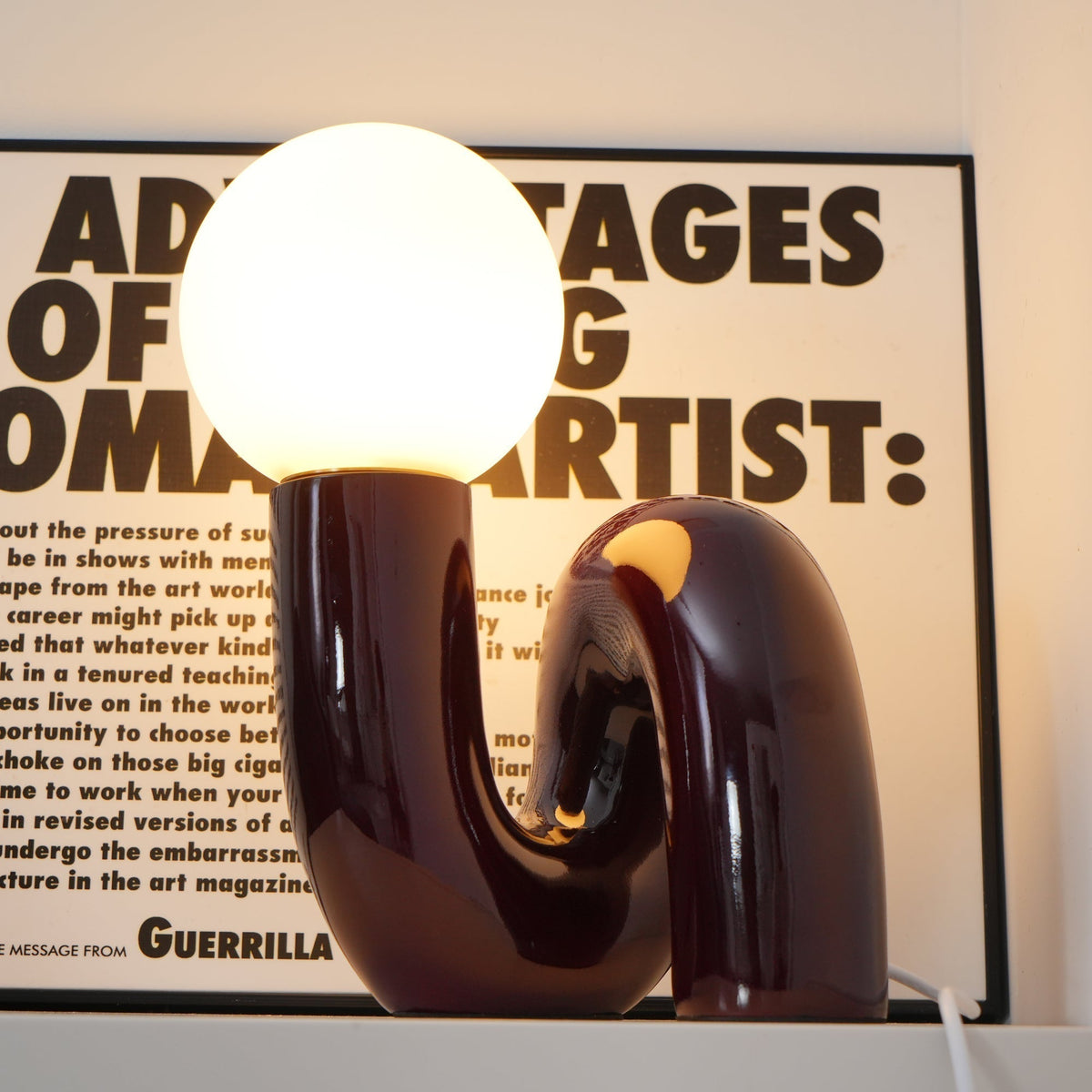 Soreeon Lamp Playful N Shape All White