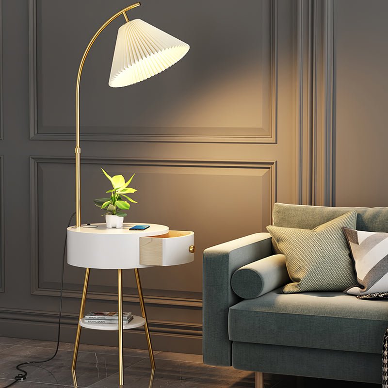 Arcora Pleated Arc Floor Light