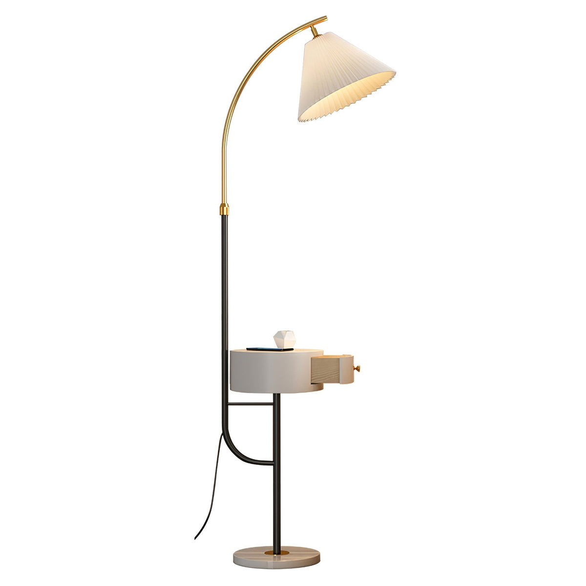 Arcora Pleated Arc Floor Light