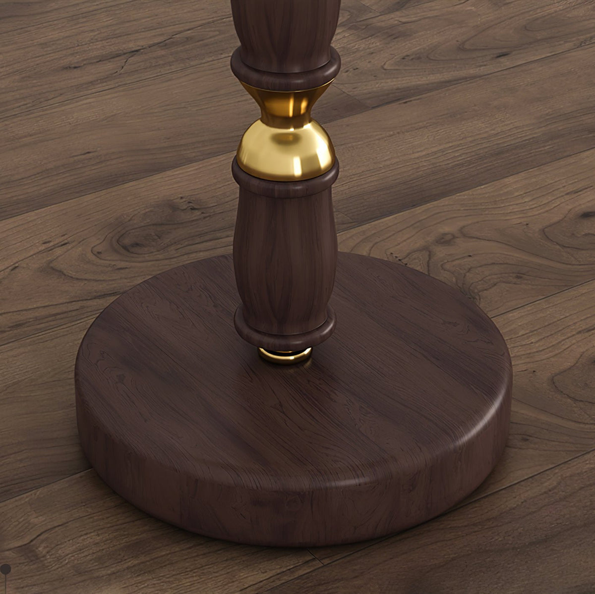 Fiora Pleated Walnut Table Lamp