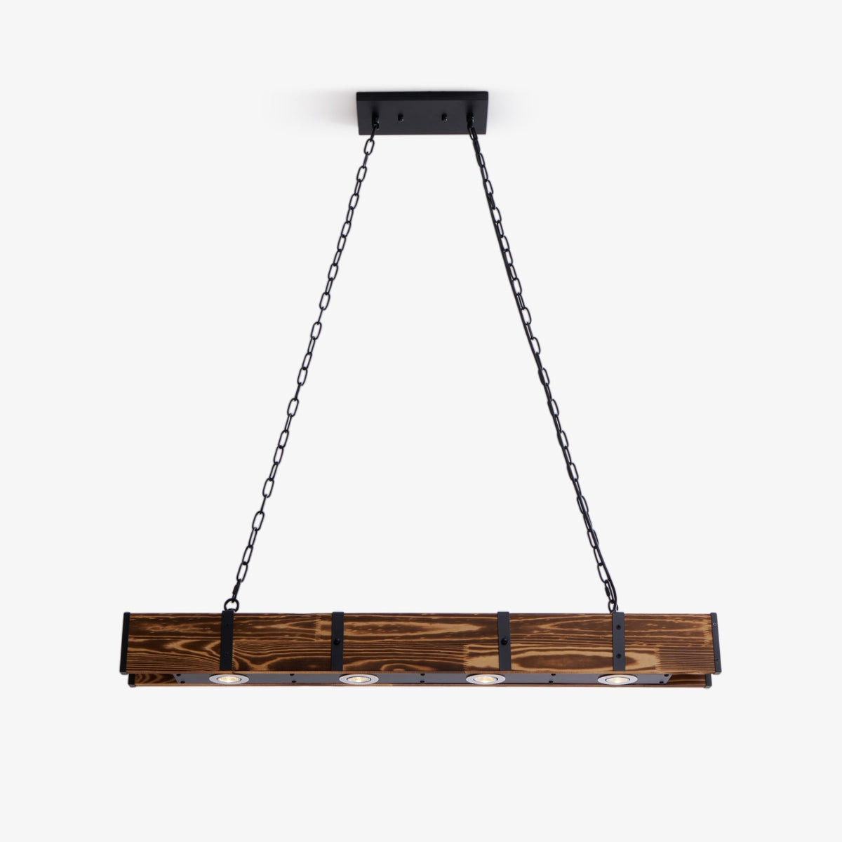 Aldelena Chandelier Pleva Linear Natural Wood