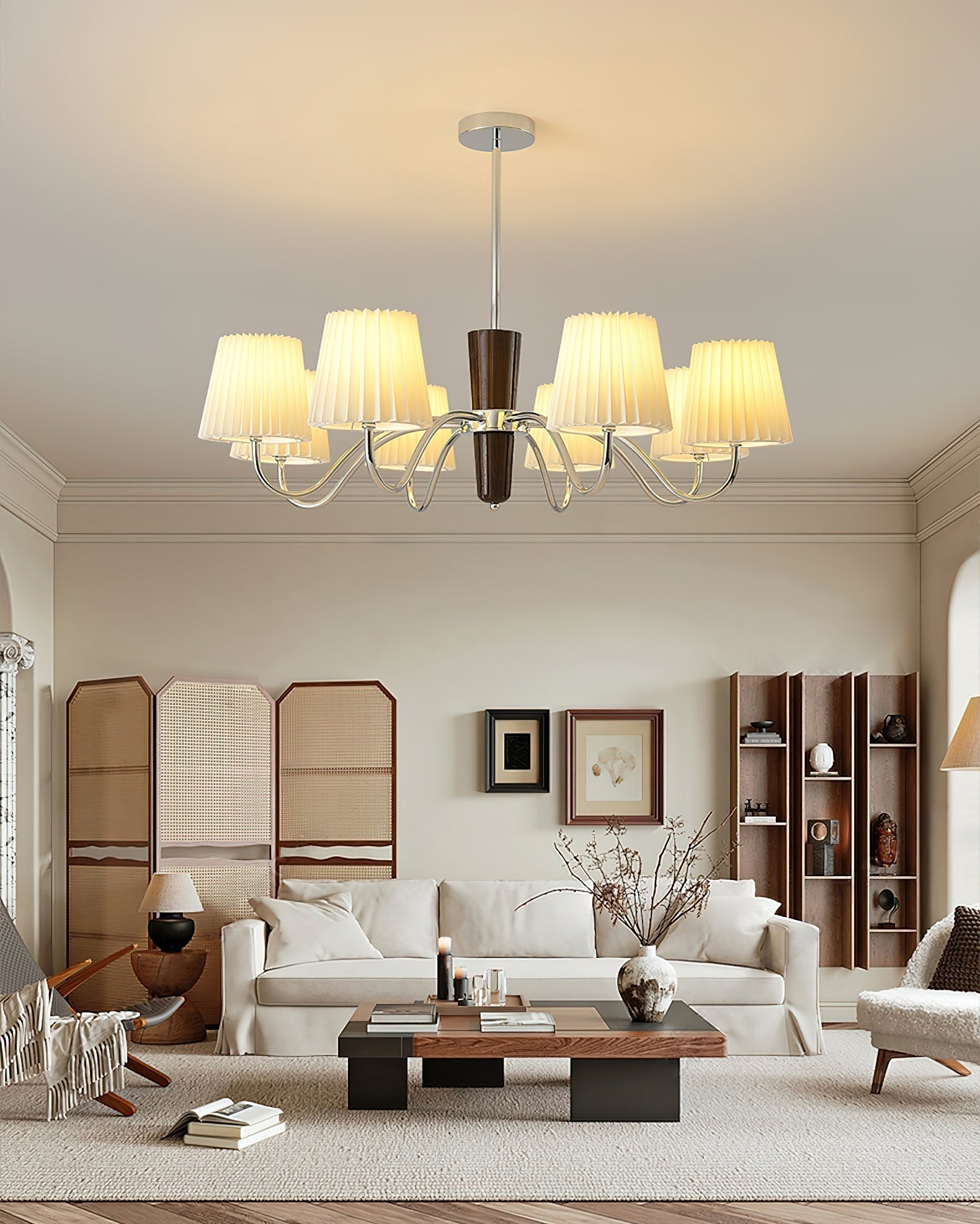 Lininaine Chandelier Pleated Fabric Classic
