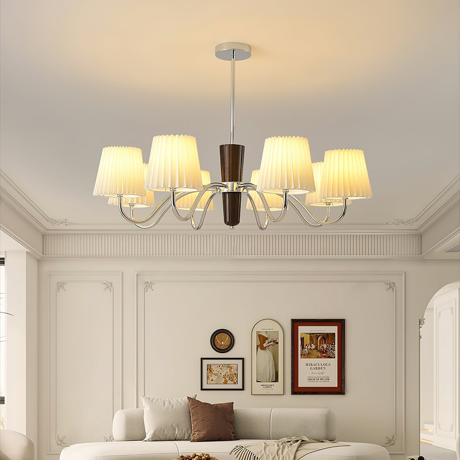Lininaine Chandelier Pleated Fabric Classic