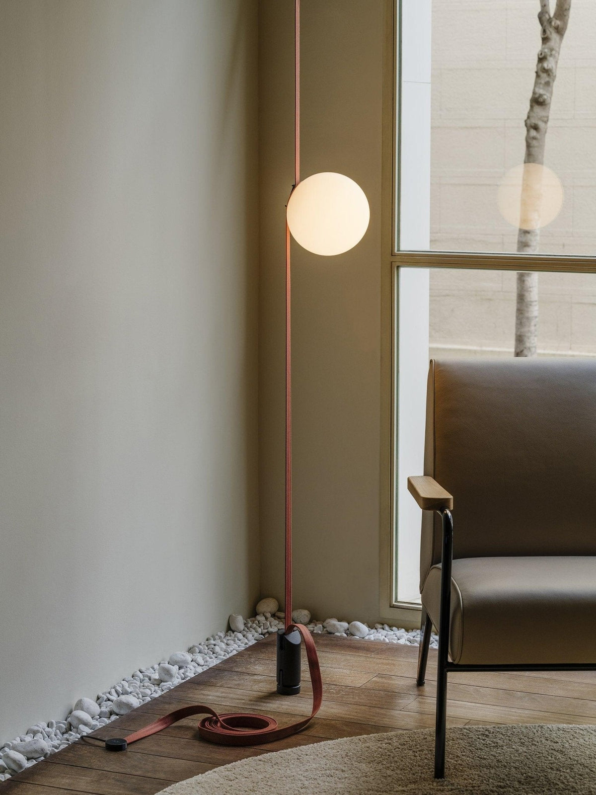 Velinenne Pendant Lamp Leather Belt Glass