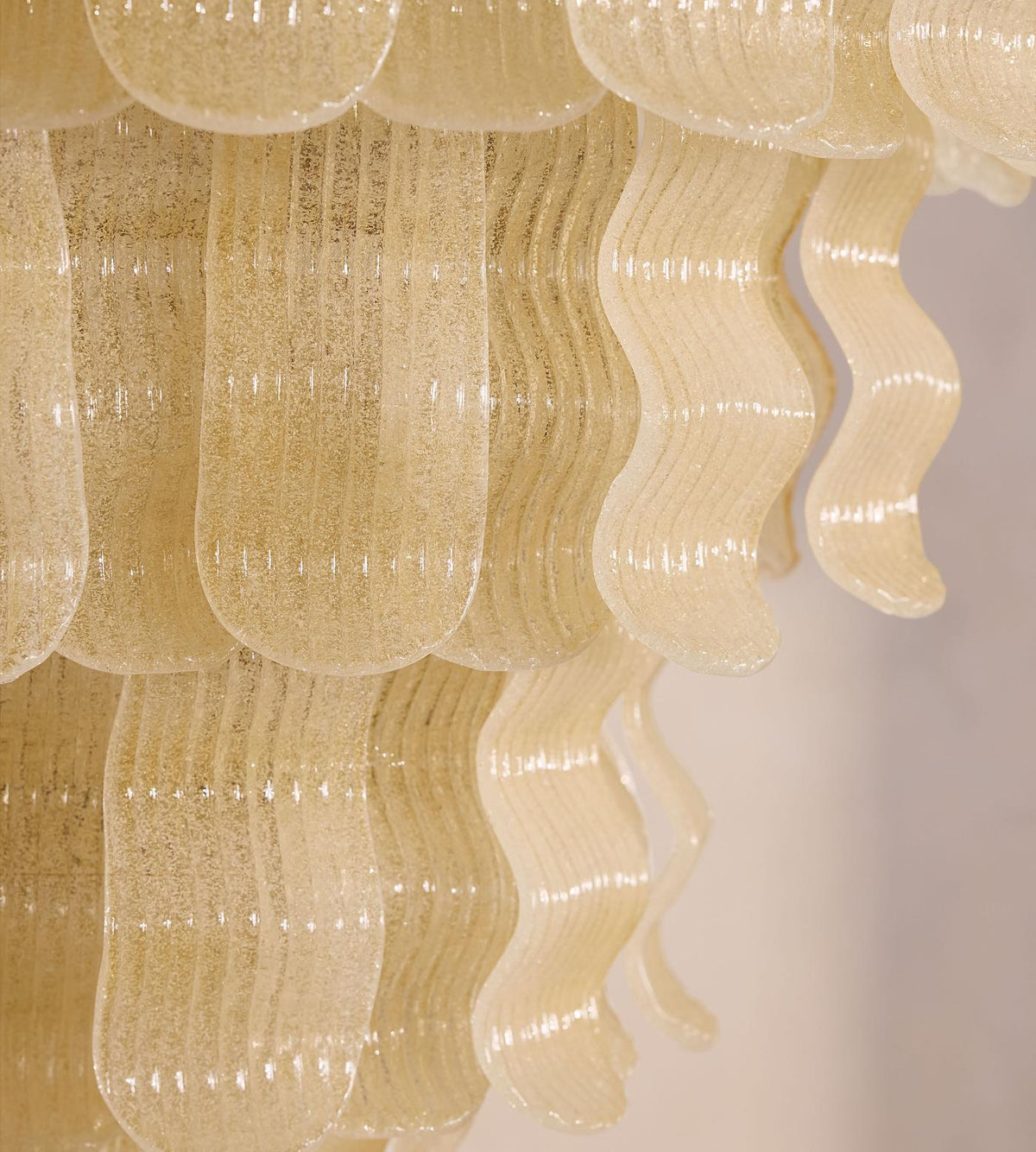 Borzi Yellow Glass Leaf Luxurious Chandelier