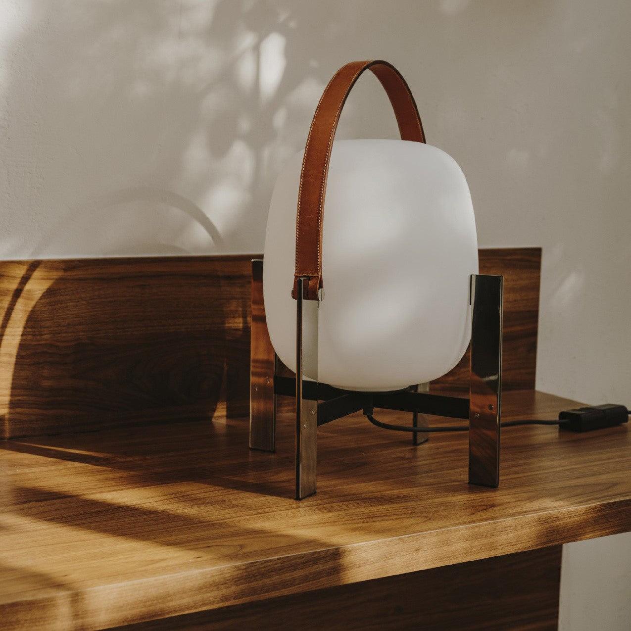 Harper Minimalist Glass Table Lamp